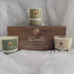 Home kandles and beyond soy wax blend candle gift set – pack of 3 | premium scented candles | luxury magnetic gift box
